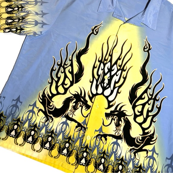 Vintage Y2K Dragon Tribal Button Up Shirt - Picture 3 of 4